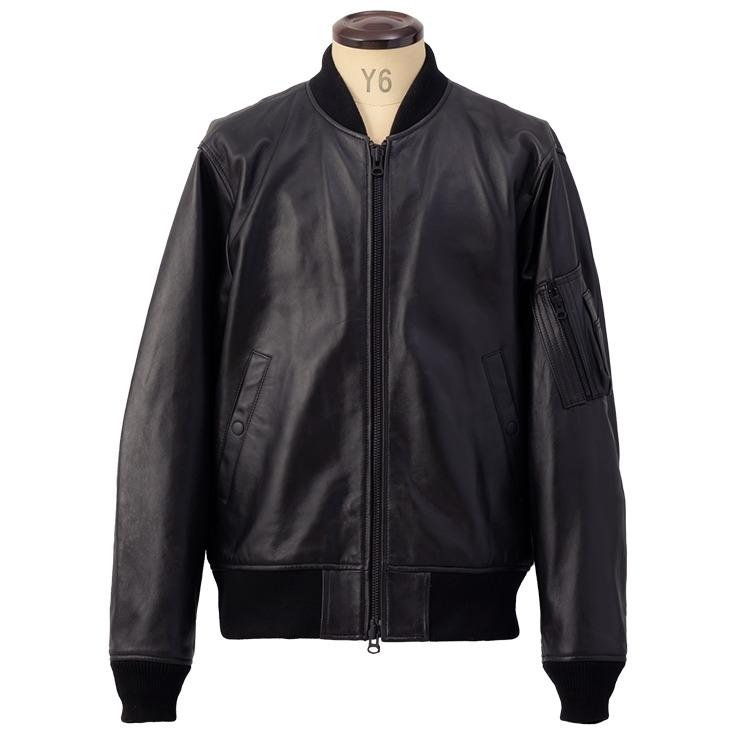 ヒロシ☆MA-1 レザージャケットM 羊革 Liugoo Leathers Liugoo Leathers 本革 MA-1フライトジャケット メンズ リューグー