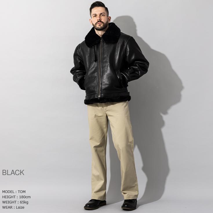 Liugoo Leathers 本革 B-3フライトジャケット メンズ リューグー