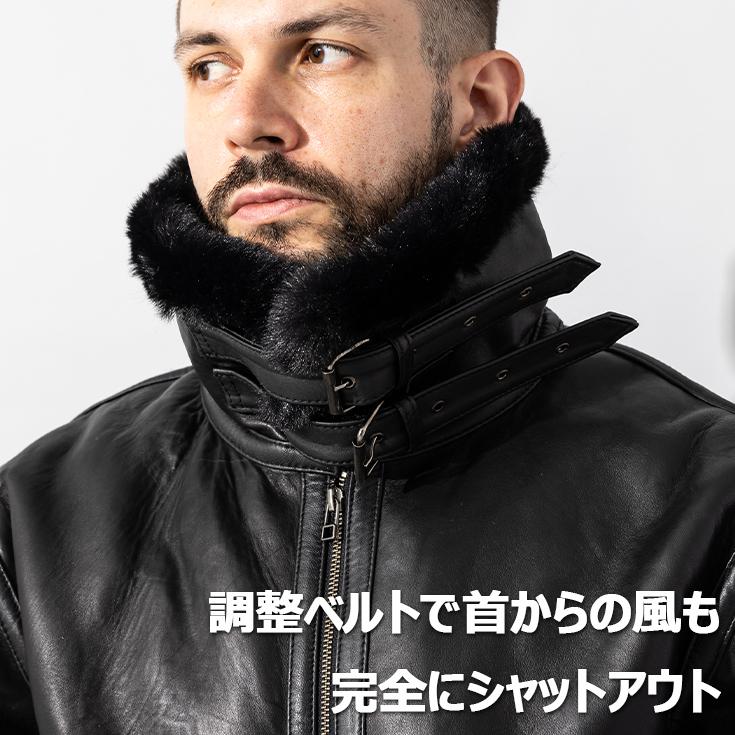 極美品　リューグーレザーズ　ムートン フライトジャケット　B-3　L n2843_cv.jpg