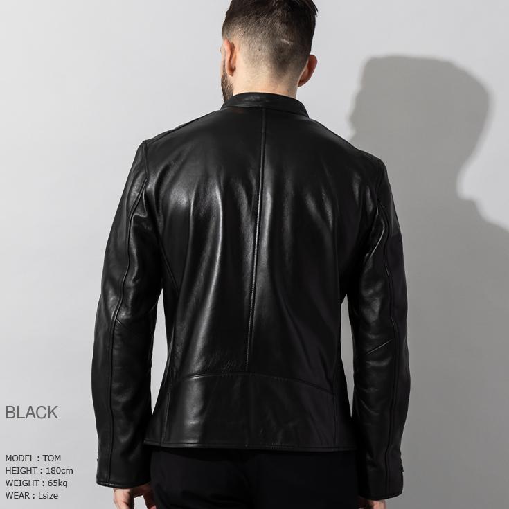 LIUGOO 本革 シングルライダース メンズ リューグー SRS17A