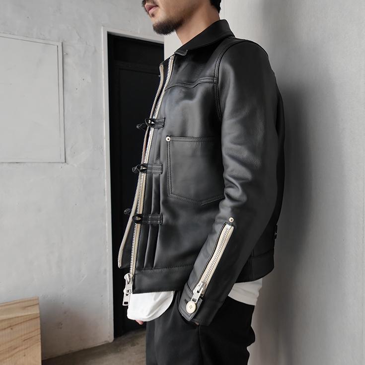 VaLLet 本革 レザージージャン メンズ ヴァレット VALLET06VG  レザージャケット レザーGジャンの画像