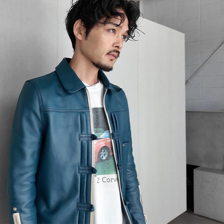 ジャケット・アウター liugoo leathers x VIBECA&Co. VaLLet 06 VaLLet 本革 レザージージャン メンズ ヴァレット VALLET06VG