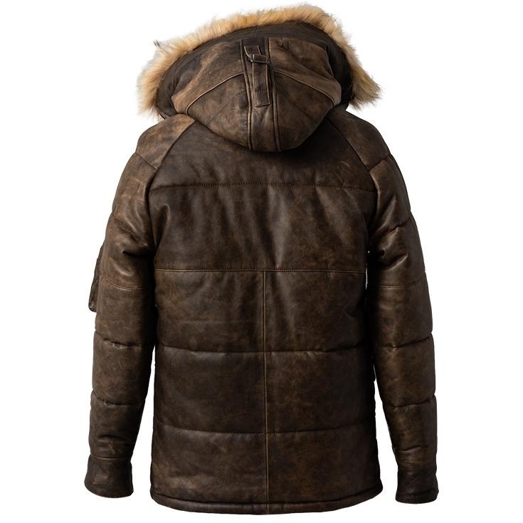 Liugoo Leathers 本革 N-3Bフライトジャケット レザーダウン