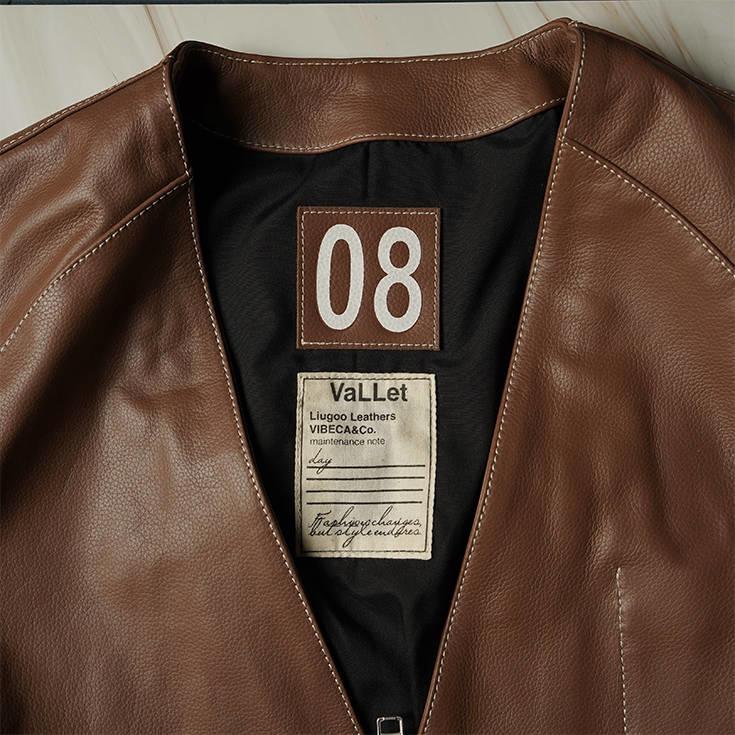 VaLLet 本革 レザーカーディガン メンズ ヴァレット VALLET08AN レザー