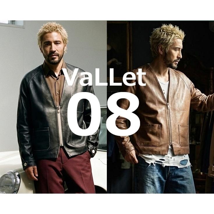 VALLET08 LL 革ジャン VaLLet 本革 レザーカーディガン メンズ ヴァレット VALLET08AN レザー