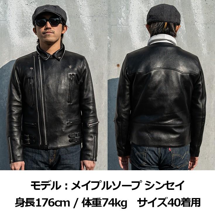 LIUGOO PLUS 本革 UKダブルライダースジャケット メンズ リューグー