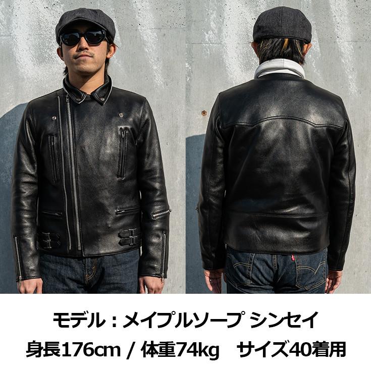 LIUGOO シープレザーフードライダース ブラック 送料無料!】全4タイプ メンズ シープスキンフード/カラージェニュイン
