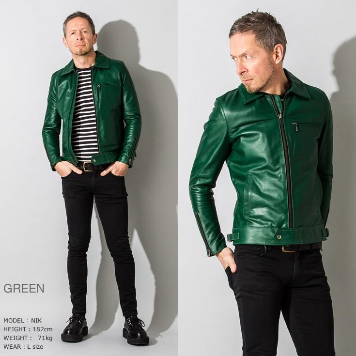 アウトレットSALE30%OFF中】Liugoo Leathers 本革 UK襟付きシングル