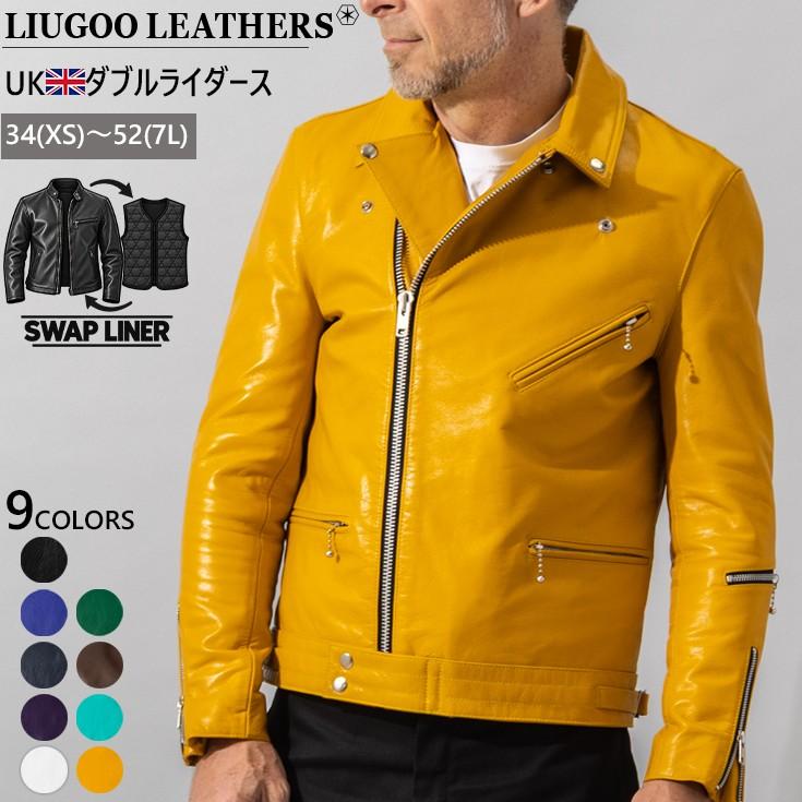 極美品本革ダブルライダースМライナー付リューグーレザー 10/31まで10%OFFクーポン】Liugoo Leathers 本革 UKライディング