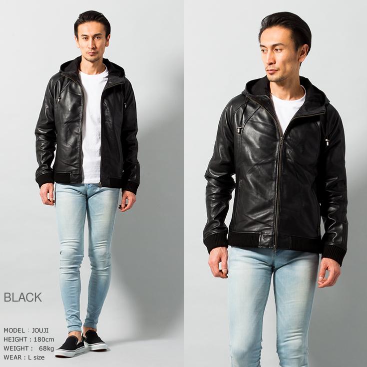 【20周年記念20%OFFクーポン】LIUGOO 本革 レザーハイネックパーカー メンズ リューグー PRK01A  レザージャケット ライダースジャケット AP | Liugoo Leathers | 06