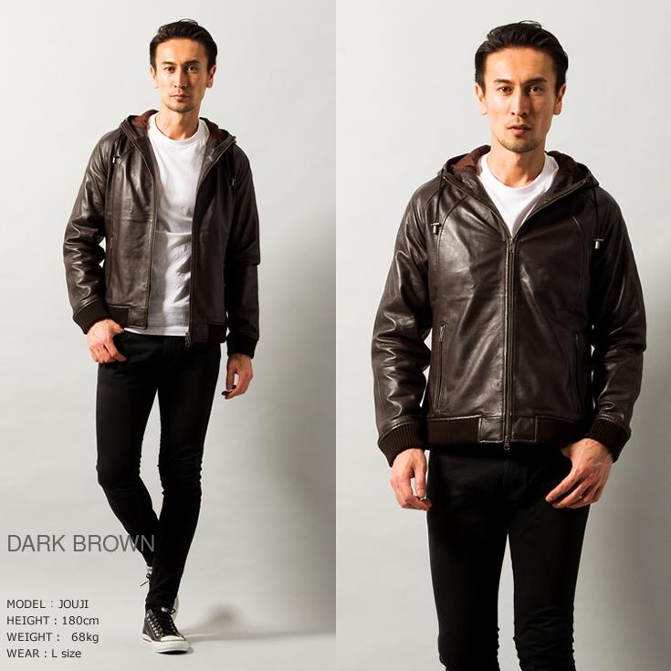 【20周年記念20%OFFクーポン】LIUGOO 本革 レザーハイネックパーカー メンズ リューグー PRK01A  レザージャケット ライダースジャケット AP | Liugoo Leathers | 07