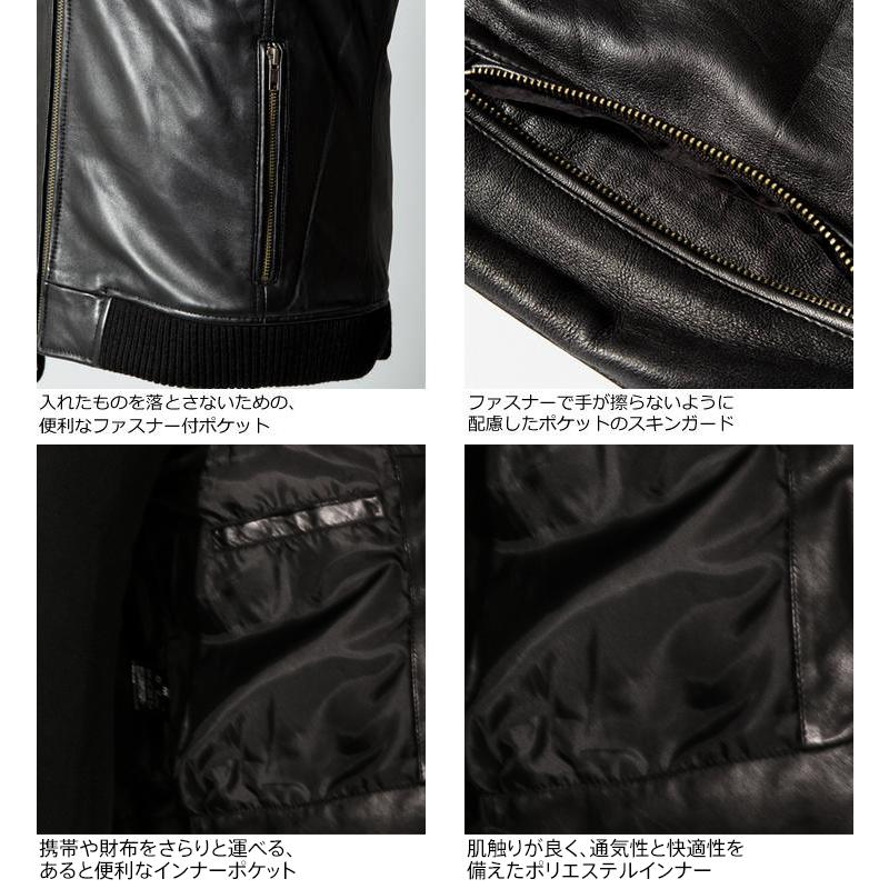 LIUGOO 本革 レザーハイネックパーカー メンズ リューグー PRK01A  レザージャケット ライダースジャケット AP | Liugoo Leathers | 12