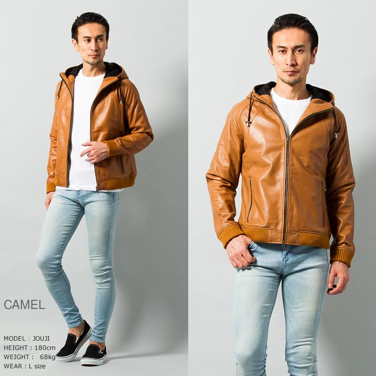 LIUGOO 本革 レザーハイネックパーカー メンズ リューグー PRK01A  レザージャケット ライダースジャケット AP | Liugoo Leathers | 08