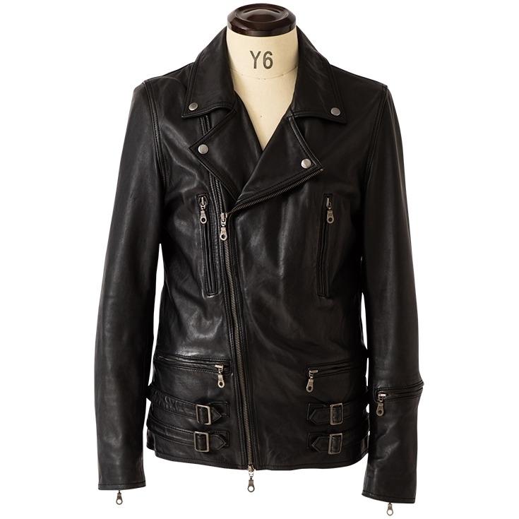 美品　リューグーレザーズ　ラムレザー　ダブルライダース　レザージャケット　L　黒 LAMB LEATHER W-RIDERS JACKET | ラムレザーダブルライダース
