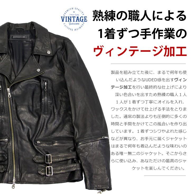 Liugoo Leathers LIUGOO 本革 プレミアムラム ダブルライダース