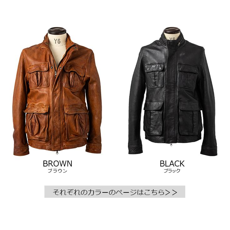 Liugoo Leathers 本革 フルベジ ビンテージ仕上げ M-65タイプ フィールドジャケット メンズ リューグーレザーズ SFJ24B  レザージャケット 革ジャン 経年変化 |  | 13