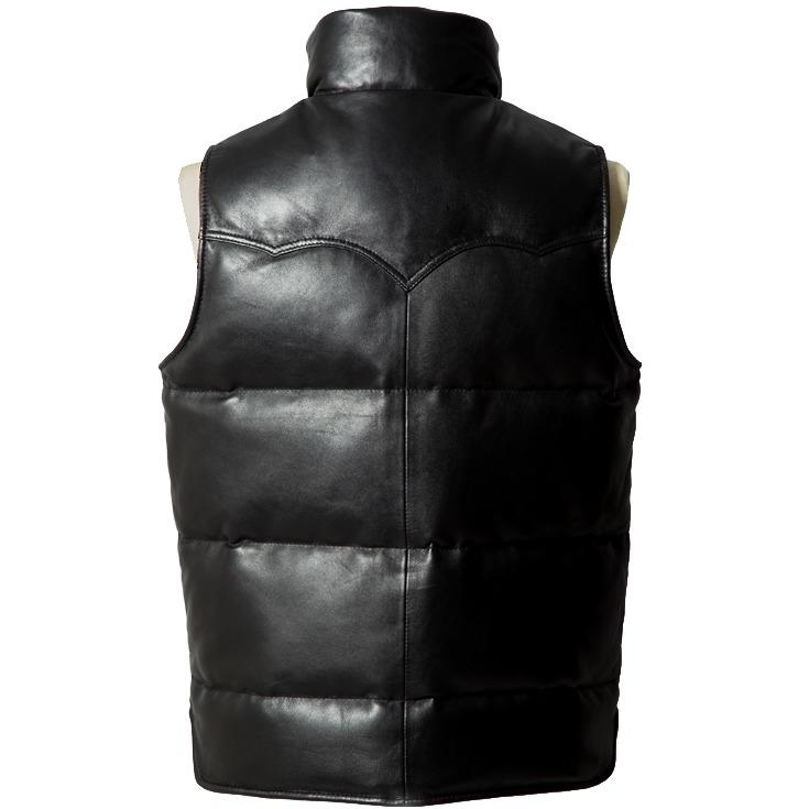Liugoo Leathers LIUGOO 本革 レザーダウンベスト メンズ Liugoo Leathers LIUGOO 本革 レザーダウンベスト メンズ