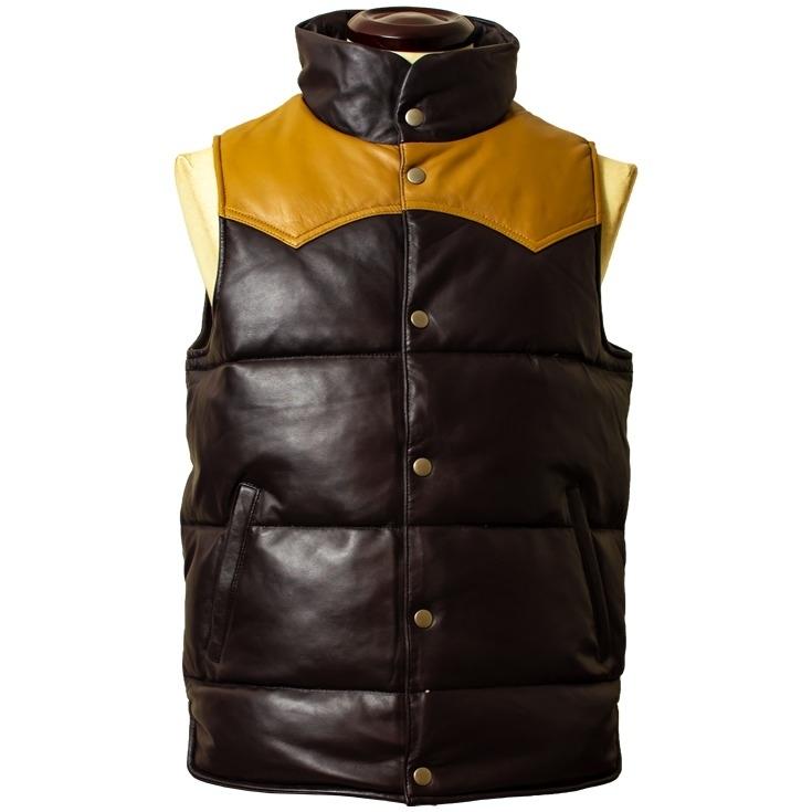 Liugoo Leathers LIUGOO 本革 レザーダウンベスト メンズ リューグー