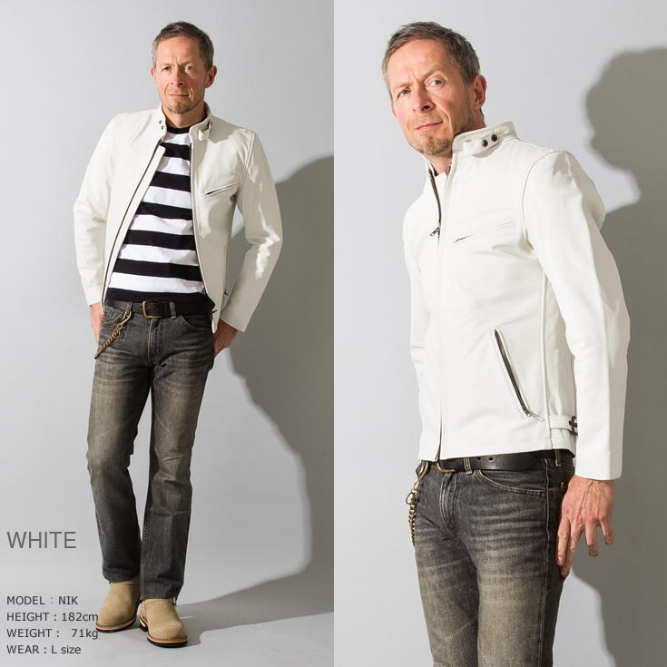【50%OFFクーポン】Liugoo Leathers 本革 シングルライダースジャケット メンズ リューグーレザーズ SRS01Aの画像