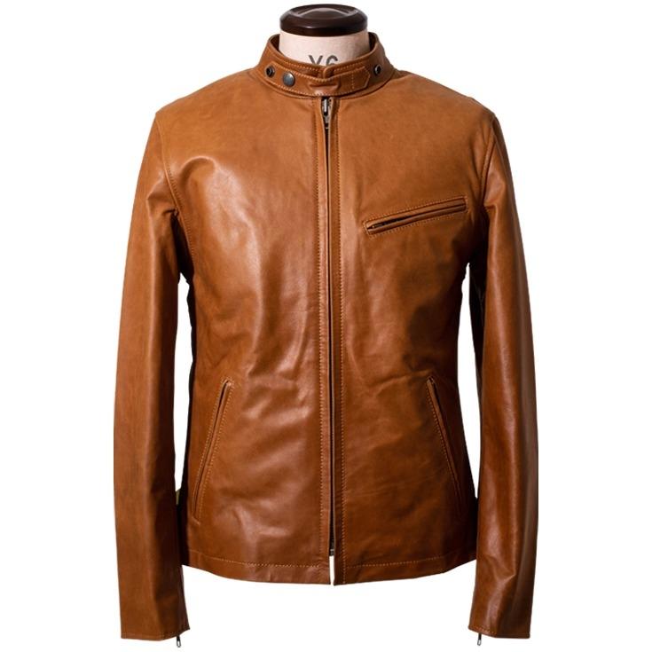 Liugoo リューグーレザーズ シングルライダース SRS01A Liugoo Leathers 本革 UK襟付きシングルライダースジャケット