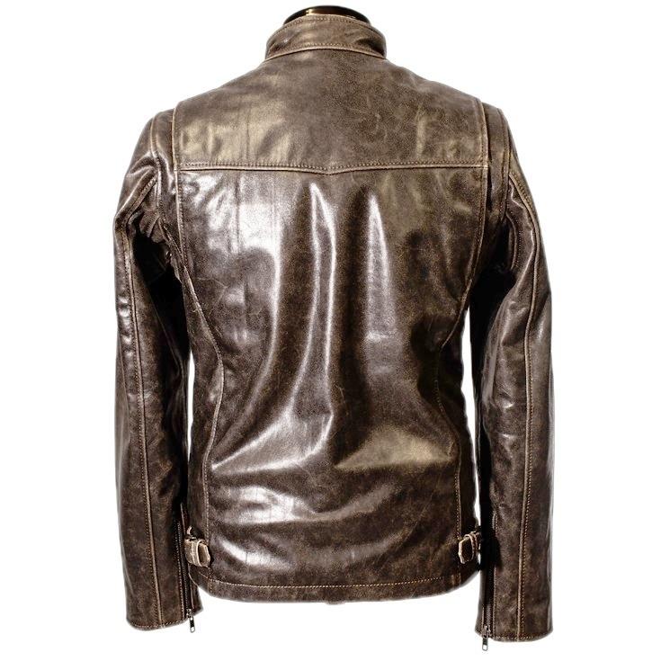 [Liugoo Leathers] シングルライダースジャケット SRS01A Liugoo Leathers 本革 シングルライダースジャケット メンズ