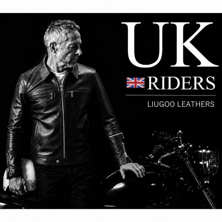 リューグーレザーズ 本革 UK襟付きシングルライダース メンズ【中古】 Liugoo Leathers 本革 UK襟付きシングルライダースジャケット メンズ
