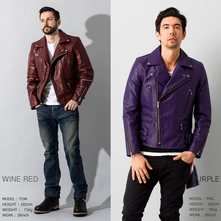 L リューグーレザーズ レザージャケット ダブルライダース ジャケット ネイビー Liugoo Leathers 本革 UKダブルライダースジャケット 着脱