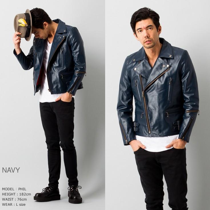 Liugoo Leathers 本革 UKダブルライダースジャケット メンズ  