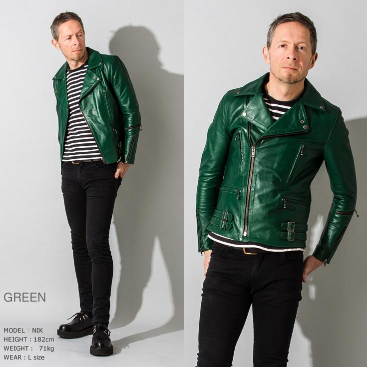 Liugoo Leathers 本革 UKダブルライダースジャケット メンズ  