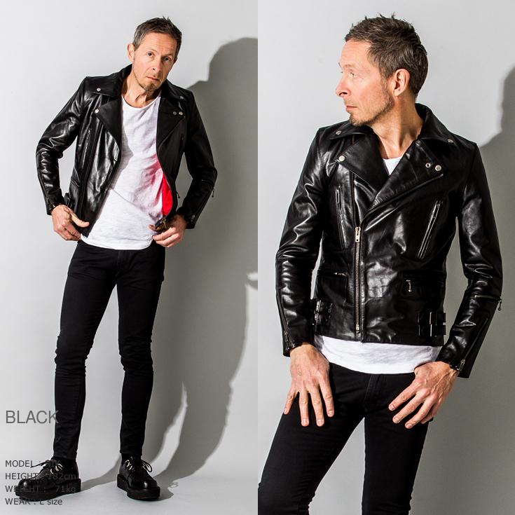 Liugoo Leathers 本革 UKダブルライダースジャケット メンズ Liugoo Leathers 本革 UKダブルライダースジャケット メンズ
