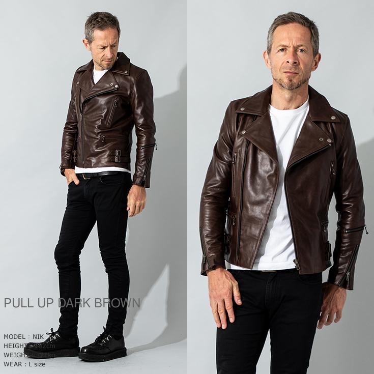 Liugoo Leathers 本革 UKダブルライダースジャケット メンズ Liugoo Leathers 本革 UKダブルライダースジャケット メンズ