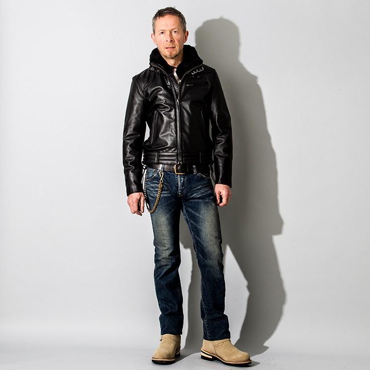 Liugoo Leathers 本革 高機能防寒仕様襟ボアハイネックシングル