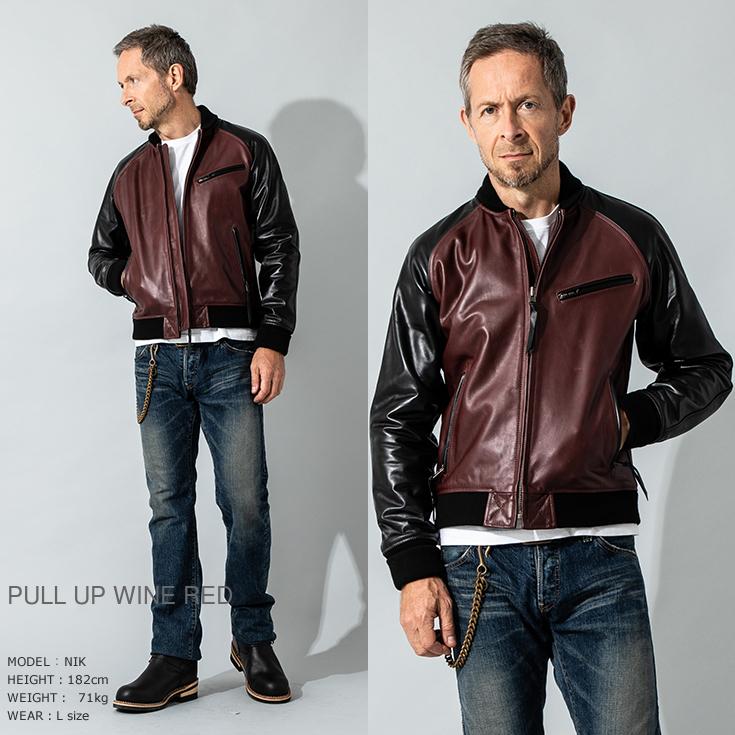 Liugoo Leathers 本革 レザ-バイカースタジャン メンズ リューグーレザーズ SRR01C 