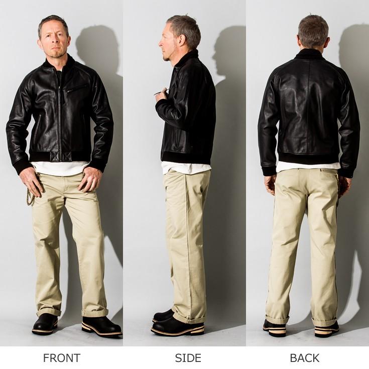 Liugoo Leathers 本革 レザ-バイカースタジャン メンズ