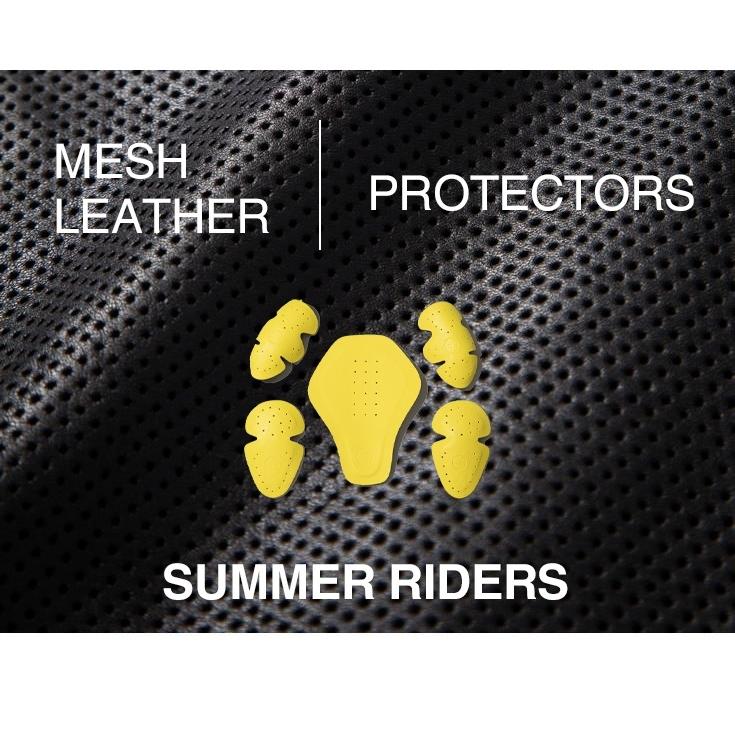 Liugoo Leathers 本革 メッシュレザー 2ラインシングル Liugoo Leathers 本革 メッシュレザー 2ラインシングル