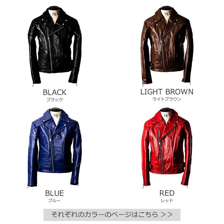 Horn Works 本革 UKパッドダブルライダースジャケット メンズ ホーン