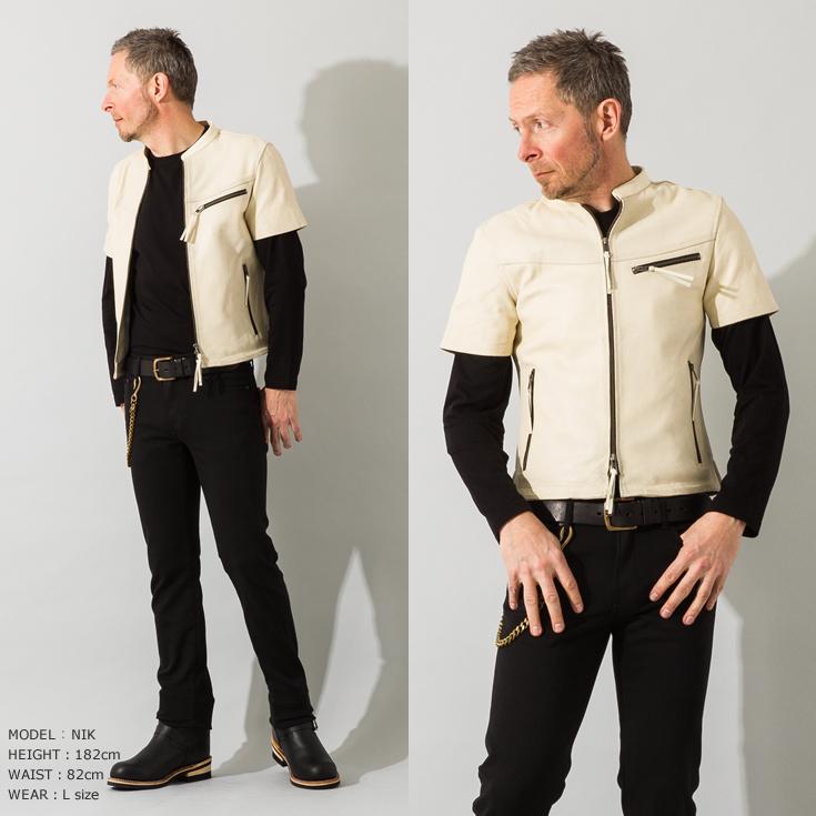 Liugoo Leathers 本革 メッシュレザーTシャツ メンズ リューグー