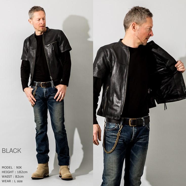 Liugoo Leathers 本革 メッシュレザーｔシャツ メンズ リューグーレザーズ Ssl02a シングルライダース ライダースジャケット レザー ジャケット 革ジャン 黒 Twimsht N1148 02 本革レザージャケットのリューグー 通販 Yahoo ショッピング