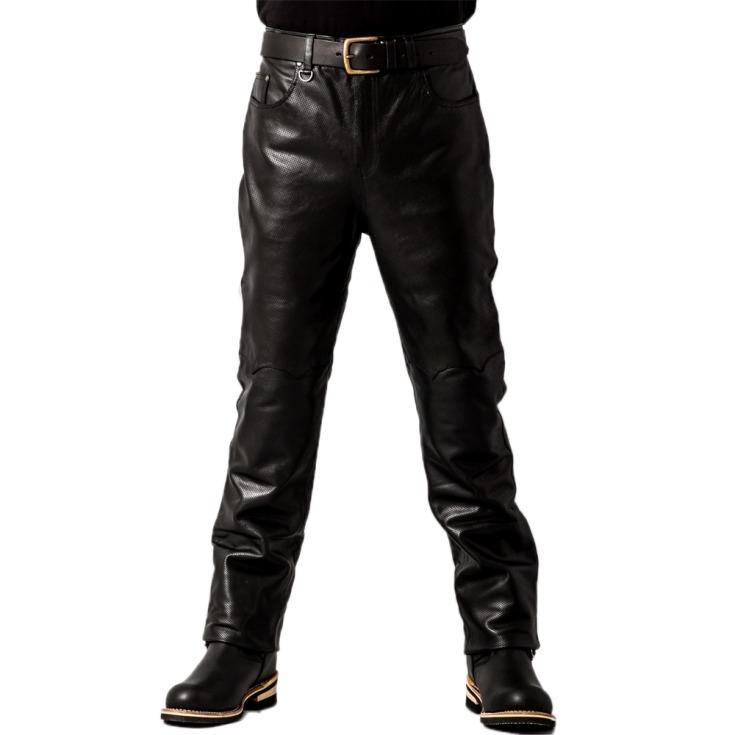 Liugoo Leathers 本革 メッシュレザーパンツ レギュラーフィット Liugoo Leathers 本革 メッシュレザーパンツ レギュラーフィット