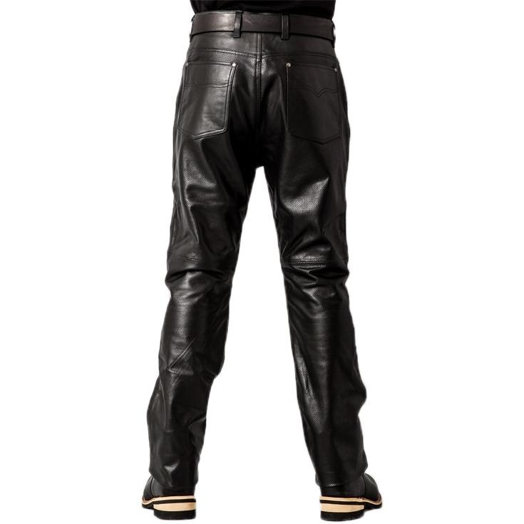 Liugoo Leathers 本革 メッシュレザーパンツ レギュラーフィット Liugoo Leathers 本革 メッシュレザーパンツ レギュラーフィット