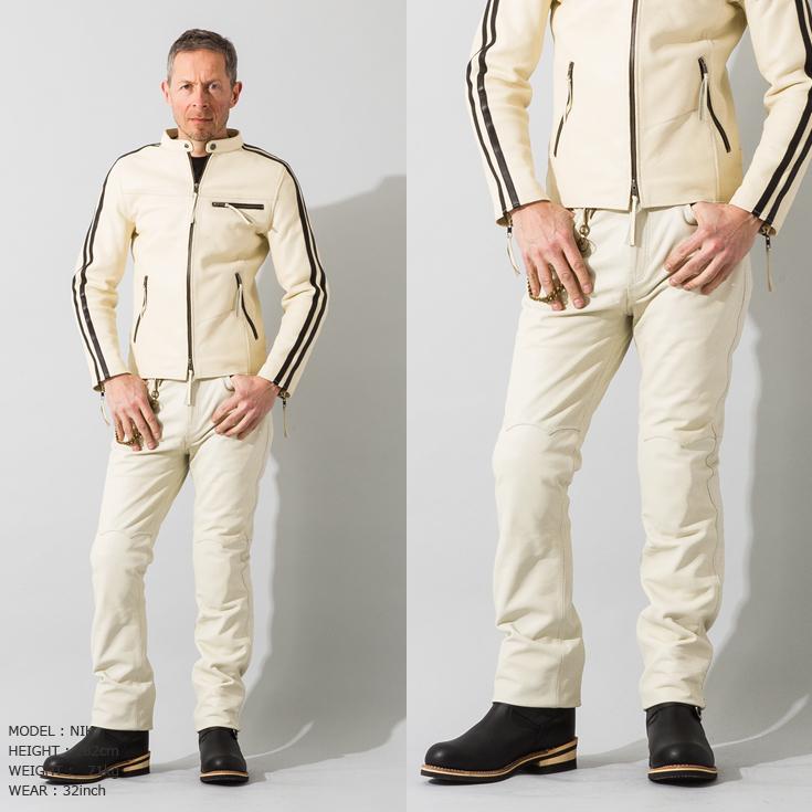 Liugoo Leathers 本革 メッシュレザーパンツ レギュラーフィット Liugoo Leathers 本革 メッシュレザーパンツ レギュラーフィット
