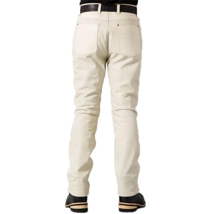 メンズレザーパンツ Liugoo Leathers 本革 メッシュレザーパンツ レギュラーフィット