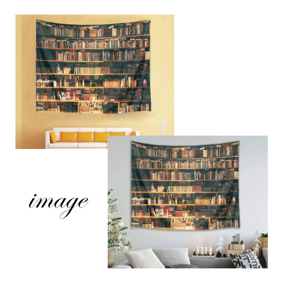 タペストリー 特大 230 180 本棚 本 棚 レトロ ヴィンテージ アンティーク おしゃれ だまし絵 テレワーク 背景布 壁 インテリア 目隠し 部屋 飾り 大きい 大判 家具 インテリア