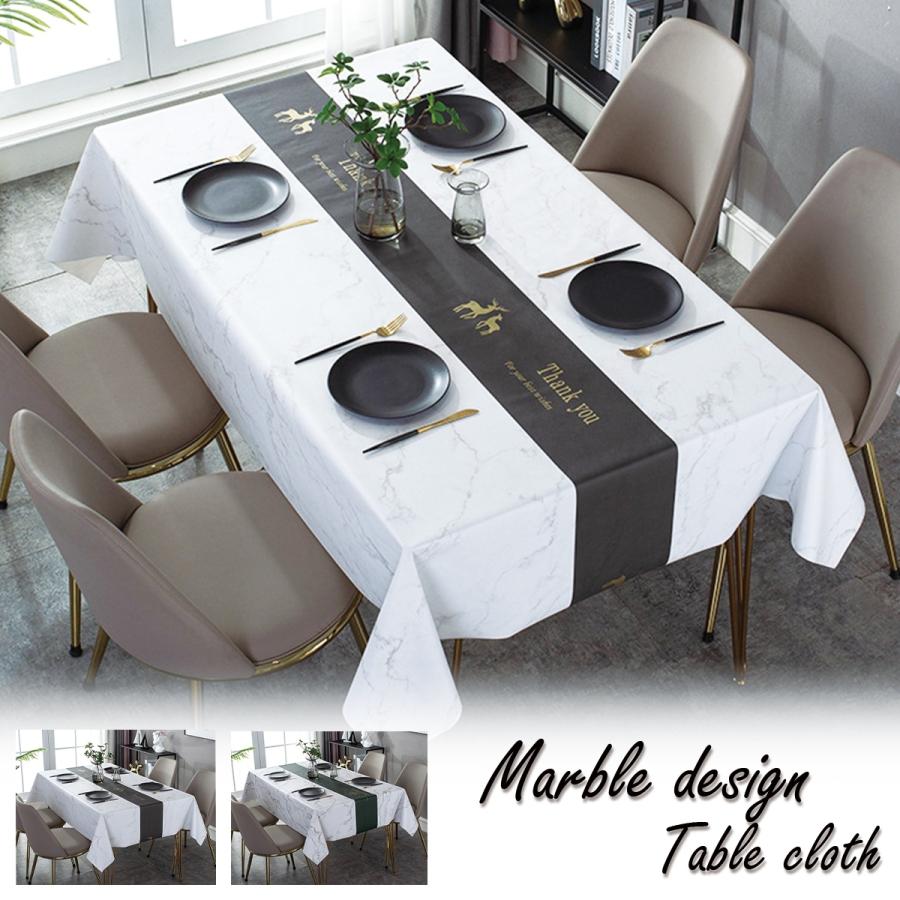 テーブルクロス 大理石 おしゃれ 北欧 撥水 防水 180 白 長方形 インテリア リメイク テーブルマット テーブルランナー デザイン Oth 331 Live On 通販 Yahoo ショッピング