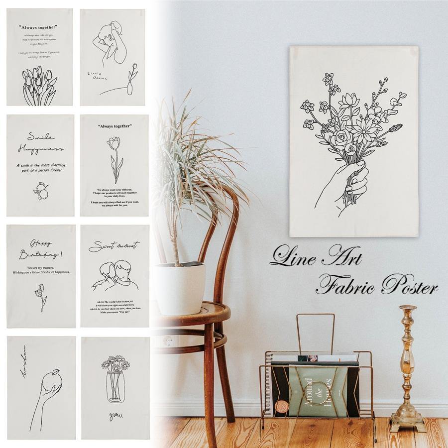 タペストリー 北欧 線画 ファブリックポスター おしゃれ ナチュラル シンプル モダン アート 癒し 部屋 飾り付け Oth 339 Live On 通販 Yahoo ショッピング