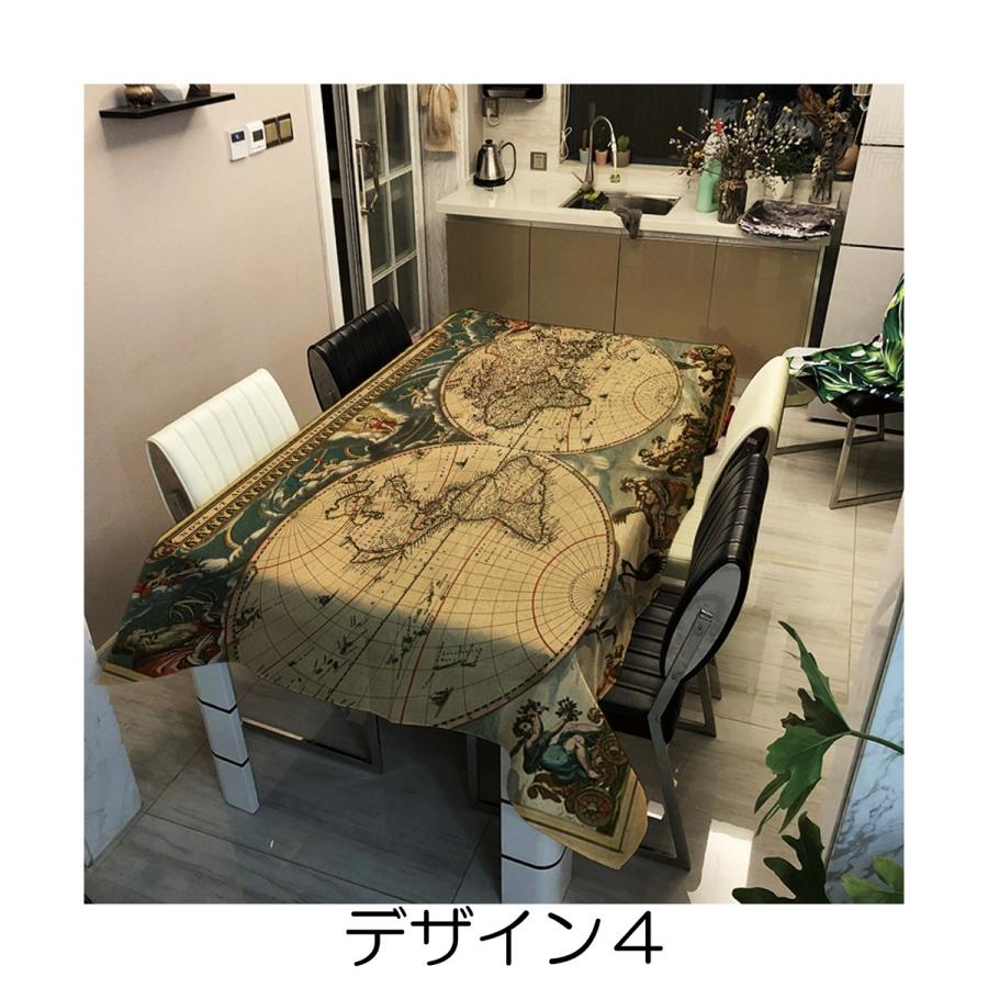 テーブルクロス レトロマップ おしゃれ 北欧 世界地図 レトロ