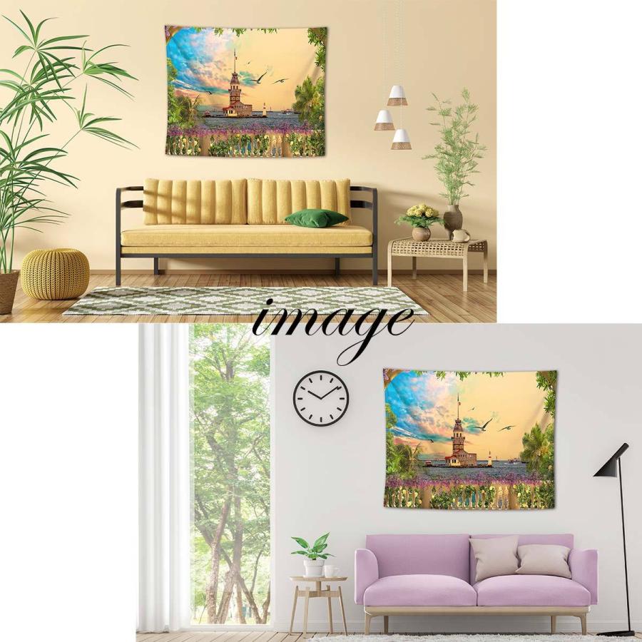 有名なブランド タペストリーインテリア 北欧 おしゃれ 風景 湖 夕日 大判 大きい だまし絵 癒し 宮殿 花 部屋 飾り付け 窓 景色 お姫様気分 背景布 ファブリックポスター Supplystudies Com