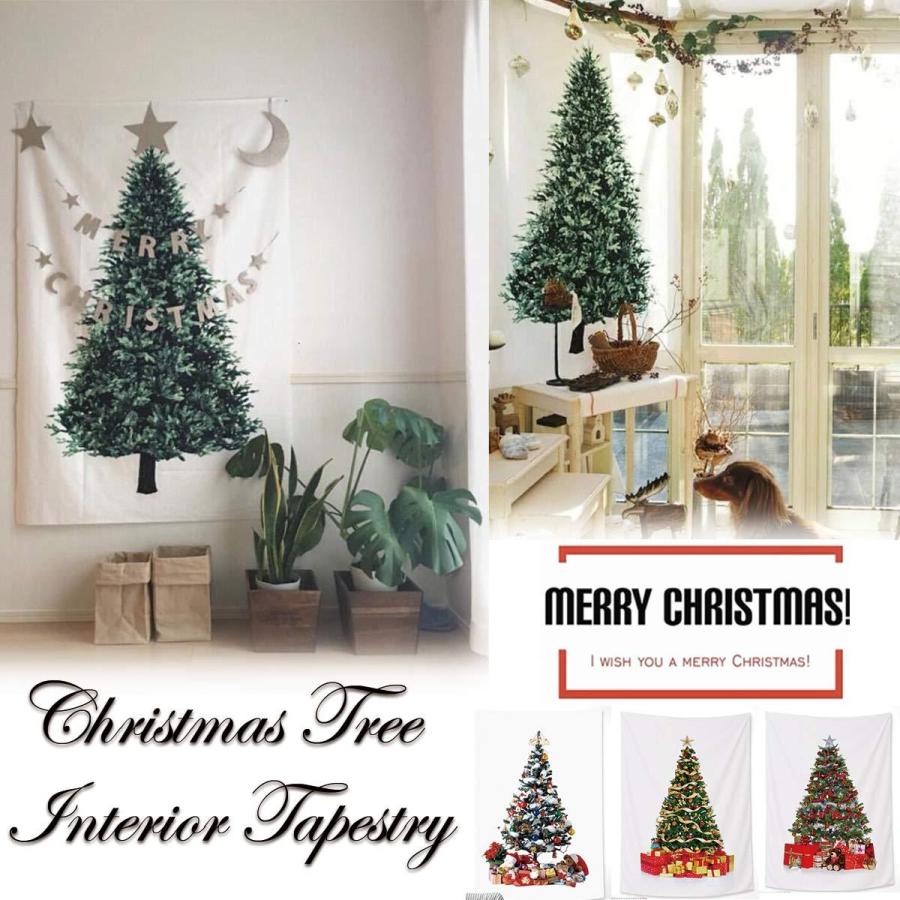 毎年飾れる壁に飾るクリスマスツリーガーランドウォールツリースワッグ