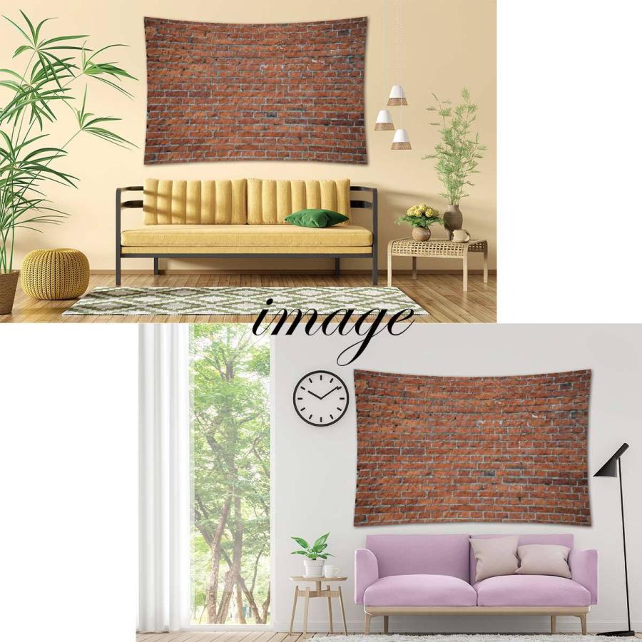 タペストリー 特大 レンガ 230cm×150cm ブルックリン 石壁 カフェ風