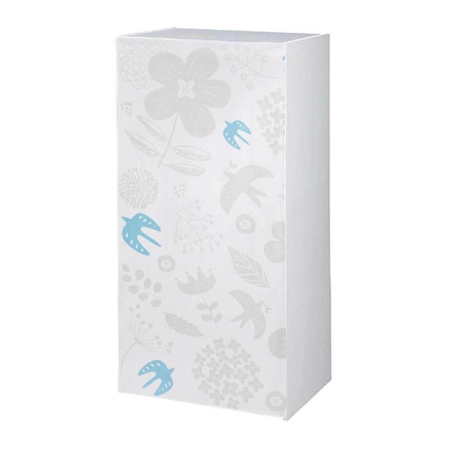 ミニカーテン カラーボックス 棚 北欧 花柄 花 フラワー 鳥 北欧風